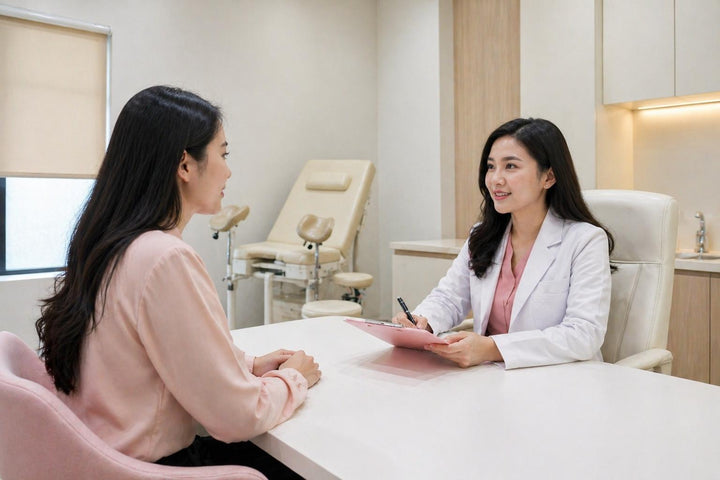Patient consultation discussing GIN diagnosis and follow-up care