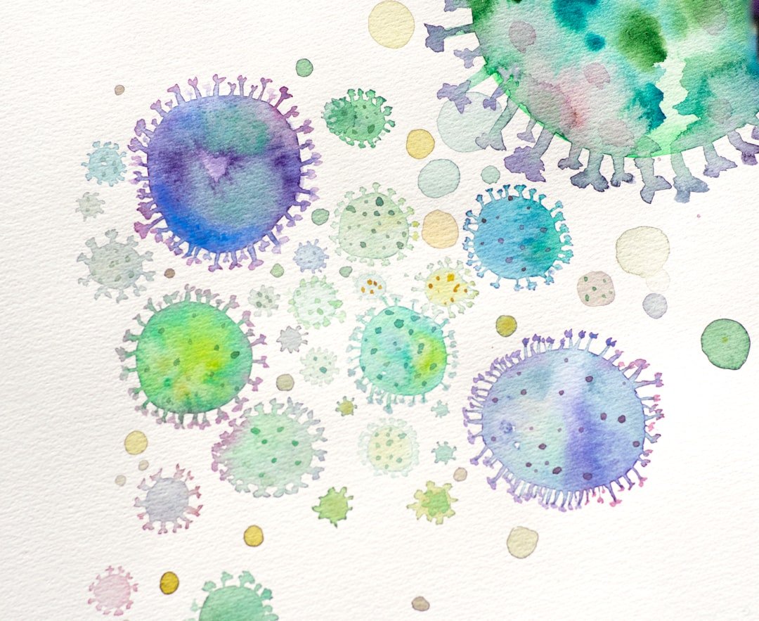 Illustration of microbiome microbes representing gut and vaginal health in women’s immune system support